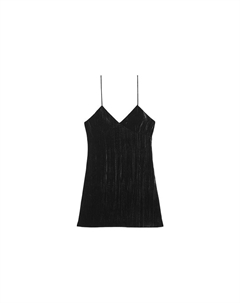 Платье женское на бретельках, черный Saint laurent