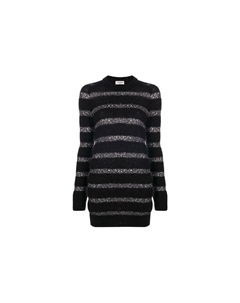 Платье женское в полоску, черный Saint laurent