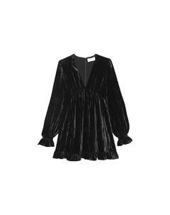 Платье женское с длинными рукавами, черный Saint laurent