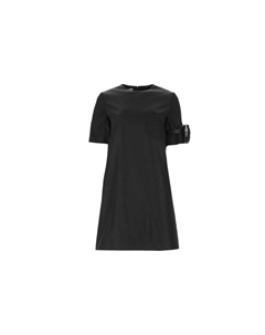 Женское платье с короткими рукавами, черный Prada