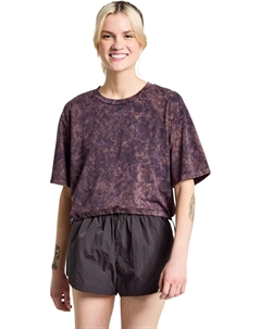 Пуловер Unwind Crop Short Sleeve, цвет Basalt Saucony