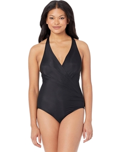 Купальник Rock Solid Wrapsody One-Piece, черный Miraclesuit