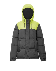Пуховик, цвет schwarz saure limette Cosimon