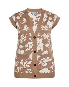 Свитер-жилет, цвет taupe wollweiss Usha