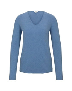 Пуловер, синий Tom tailor