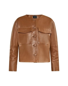 Кожаная куртка, цвет kamel Dreimaster