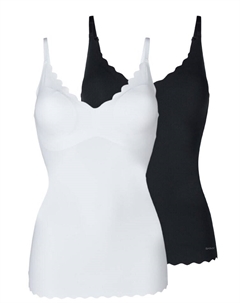 Майка, цвет white/black Skiny