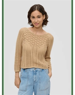 Пуловер, бежевый Qs