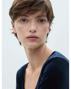 Лонгслив Shirt XSOUFFLE, темно-синий Mango