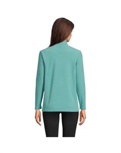 Флисовый пуловер с молнией 1/4 Petite , ярко-красный Lands' end