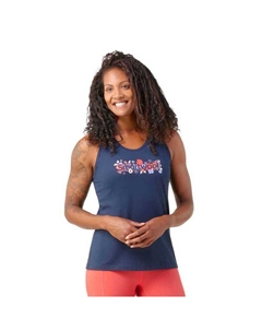 Футболка без рукавов Floral Meadow Graphic, синий Smartwool