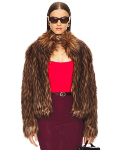 Делиш искусственный меховой пиджак, коричневый Unreal fur