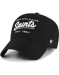 Женская черная регулируемая шляпа New Orleans Saints Sidney '47 Unbranded