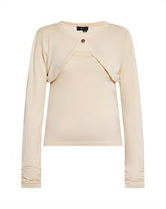 Тонкий вязаный свитер Sweater, слоновая кость Faina