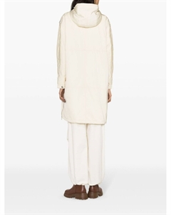 Утепленная парка с капюшоном из искусственного меха, серый Ermanno scervino