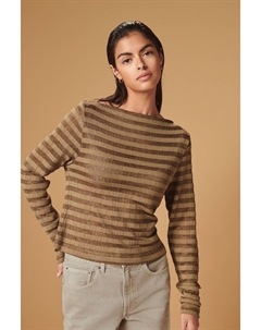 Текстурированный топ с длинными рукавами и вырезом лодочкой, нейтральный Next