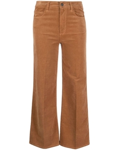 Укороченные вельветовые брюки Leenah, коричневый Paige