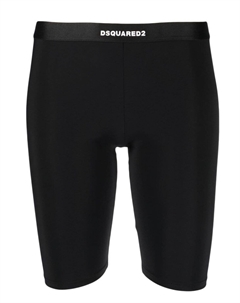Укороченные легинсы с логотипом, черный Dsquared2