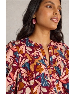 Удлиненная рубашка Teresa из 100% хлопка, фиолетовый White stuff