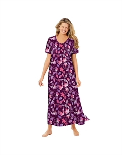 Женская длинная футболка-лежак больших размеров, цвет Dark Berry Foliage Dreams & co.