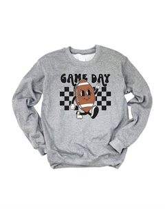 Клетчатый свитшот Football Game Day, цвет Graphite Simply sage market