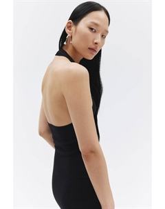 Облегающее платье с вырезом халтер, черный H&m