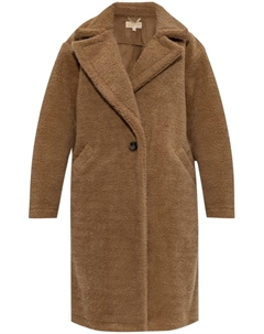 Однобортное пальто из искусственной овчины, коричневый Michael michael kors