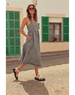 Летнее платье миди из 100% хлопка на пуговицах, розовый Next