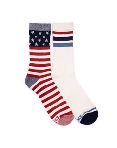 Патриотические носки Crew, 2 пары, цвет Stars And Stripes Muk luks