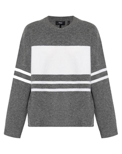 Свитер в полоску, серый Theory