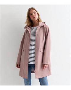 Розовый дождевик с капюшоном для беременных, пастельно-розовый New look