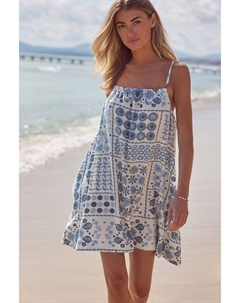 Мини летнее платье со льном, белый Next