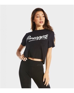 Черная укороченная футболка с логотипом , черный Pineapple