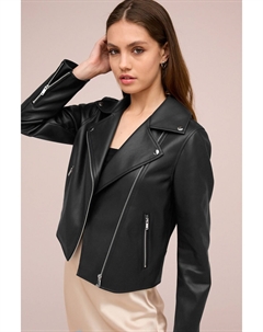 Байкерская куртка из искусственной кожи, черный Next