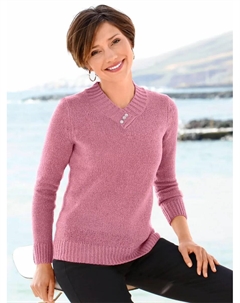 Свитер с V-образным вырезом "Пуловер", цвет Erika Classic basics