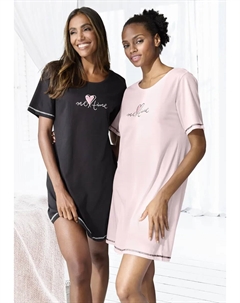 Пижама (упаковка, 2 шт.), в двойной упаковке с клетчатым рисунком, розовый Vivance dreams