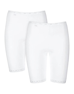 Длинные трусы "Basic+ Long 2P" (2 шт. в упаковке), длинные брюки с кружевной отделкой, белый Sloggi