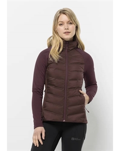 Пуховик "TASMAN DOWN HYBRID W", с капюшоном, бордовый Jack wolfskin