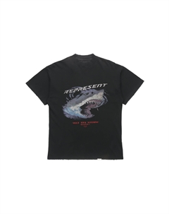 Футболка с изображением акулы «Выживают только сильнейшие», черный Represent