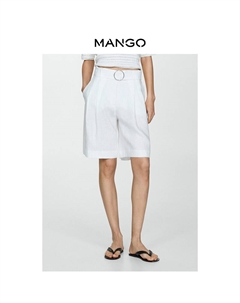 Женские шорты-бермуды дизайнерские, белый Mango