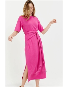 Платье Monaco из льна и хлопка ягодно-розового цвета, розовый Chinti & parker uk