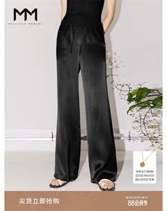 Широкие брюки из ацетата, черный Mai meng