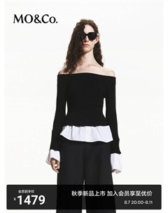 Свитер с открытыми плечами, черный Moco