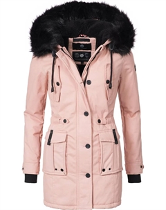 Зимнее пальто Наваху "Luluna", элегантная хлопковая парка с искусственным мехом, розовый Navahoo