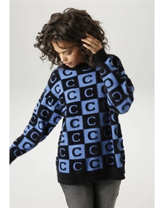 Вязаный свитер CASUAL, с экстравагантными 2-х цветными квадратами - НОВАЯ КОЛЛЕКЦИЯ, синий Aniston