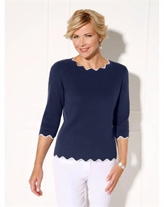 Классический свитер с рукавами 3/4 "Пуловер", цвет морской волны Classic