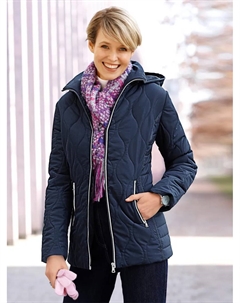 Стеганая куртка с капюшоном, цвет морской волны Classic basics