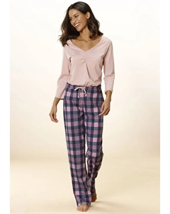 Пижама (2 шт.), с узором в клетку, синий Vivance dreams