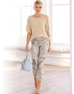 Свитер с круглым вырезом LINEA TESINI by "Пуловер", цвет Sand Heine