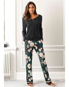 Пижама (2 шт.), со штанишками в цветочек, зеленый S.oliver